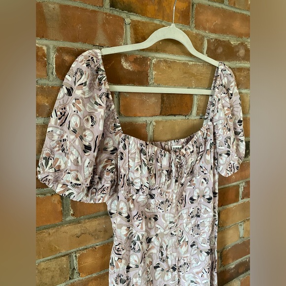 ARITZIA SUNDAY BEST rachel dress puff sleeve mini dress butterfly pastel large - Picture 5 of 9